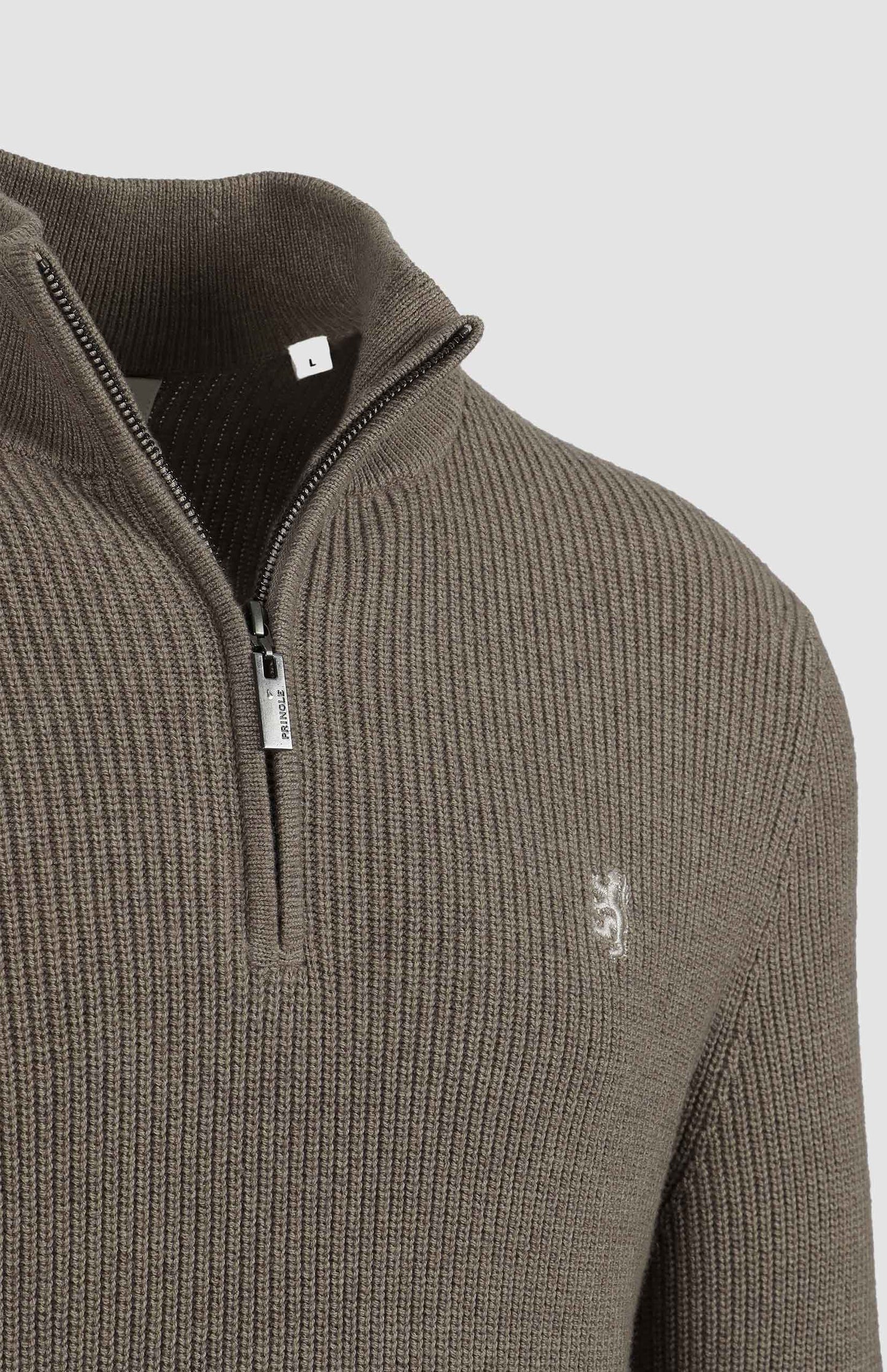 Albert 1/4 Zip Wool / Cotton Blend Knit