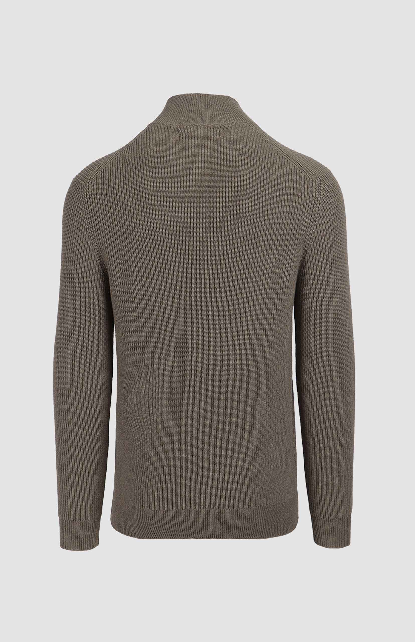 Albert 1/4 Zip Wool / Cotton Blend Knit