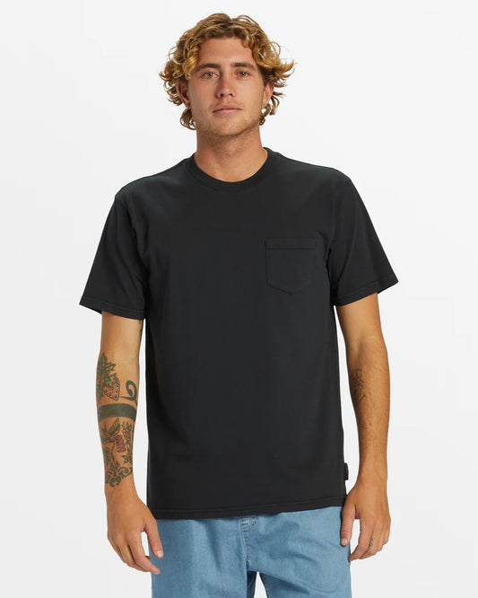 Salt Water Pocket SS Tee in Black