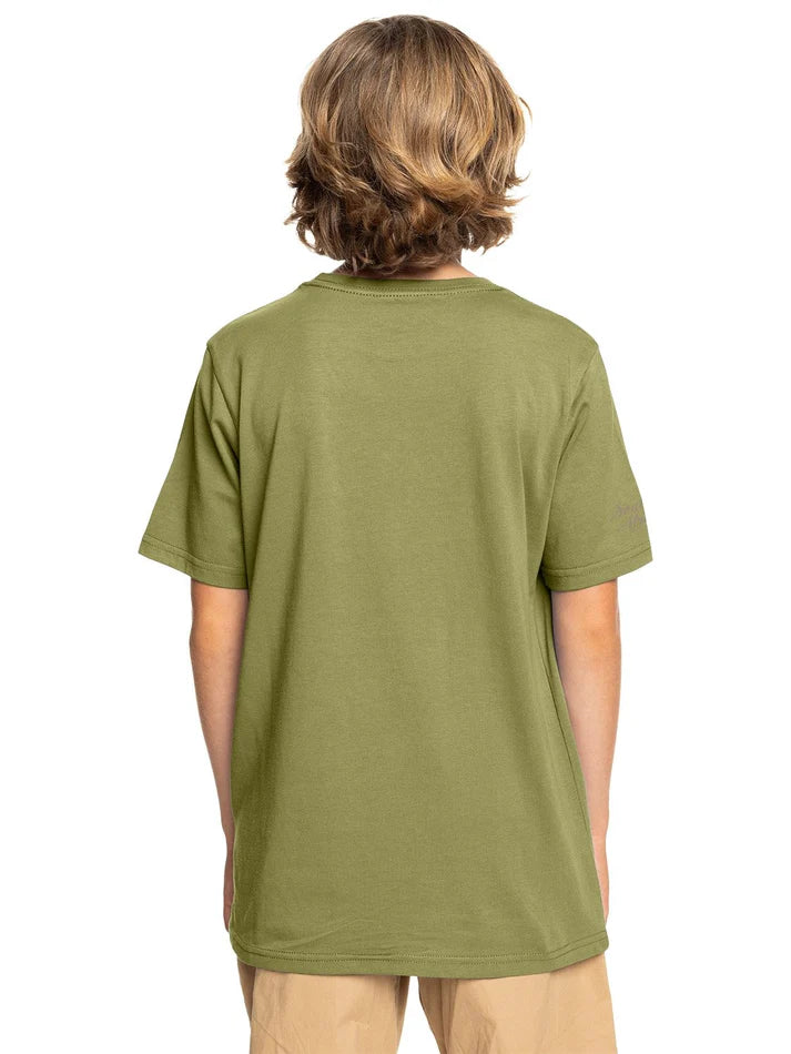 Youth Africa Ele SS Tee in Trekking Green