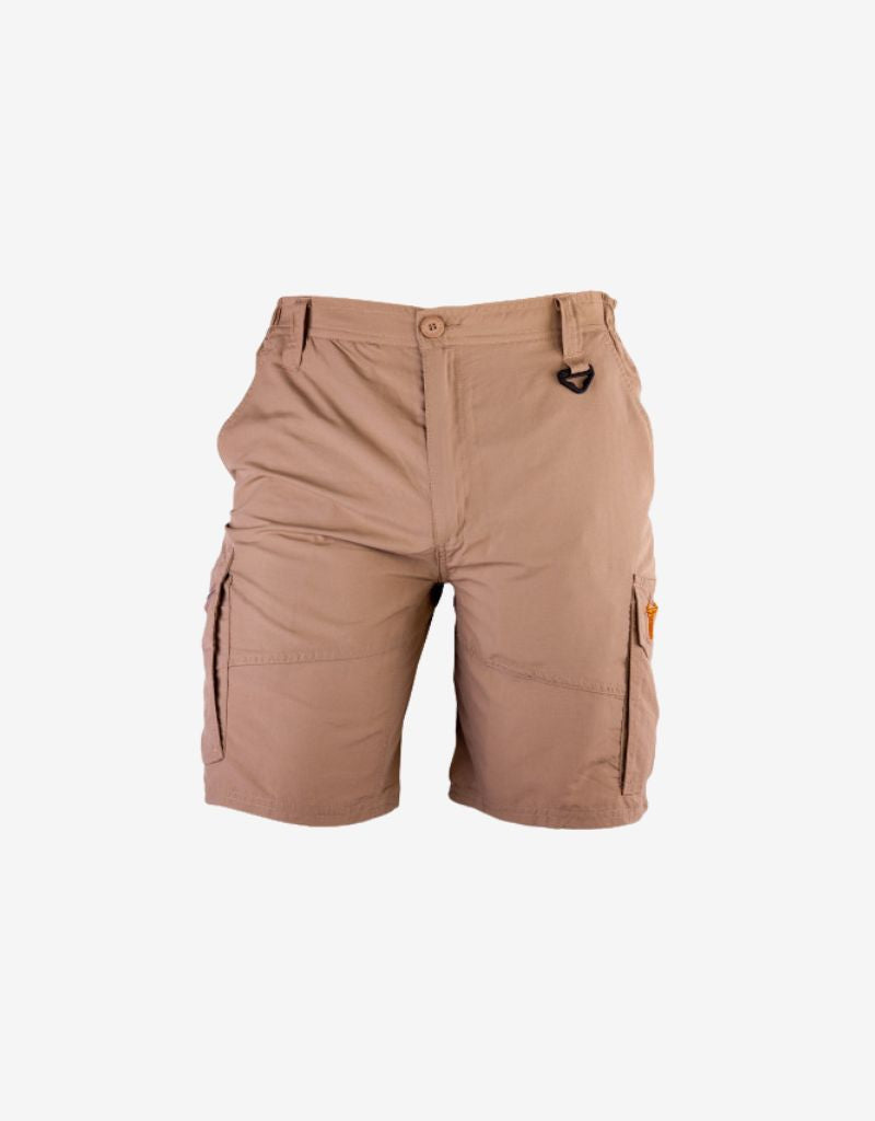 Flat Front Stretch Chino Short in Khaki