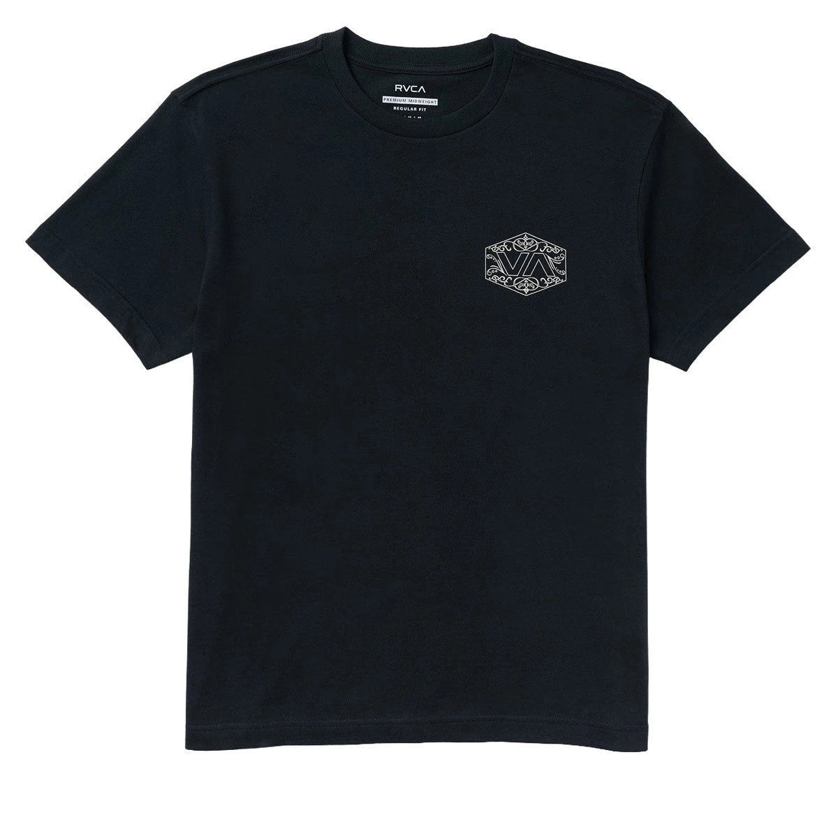 Hex Filigree SS Tee in Black