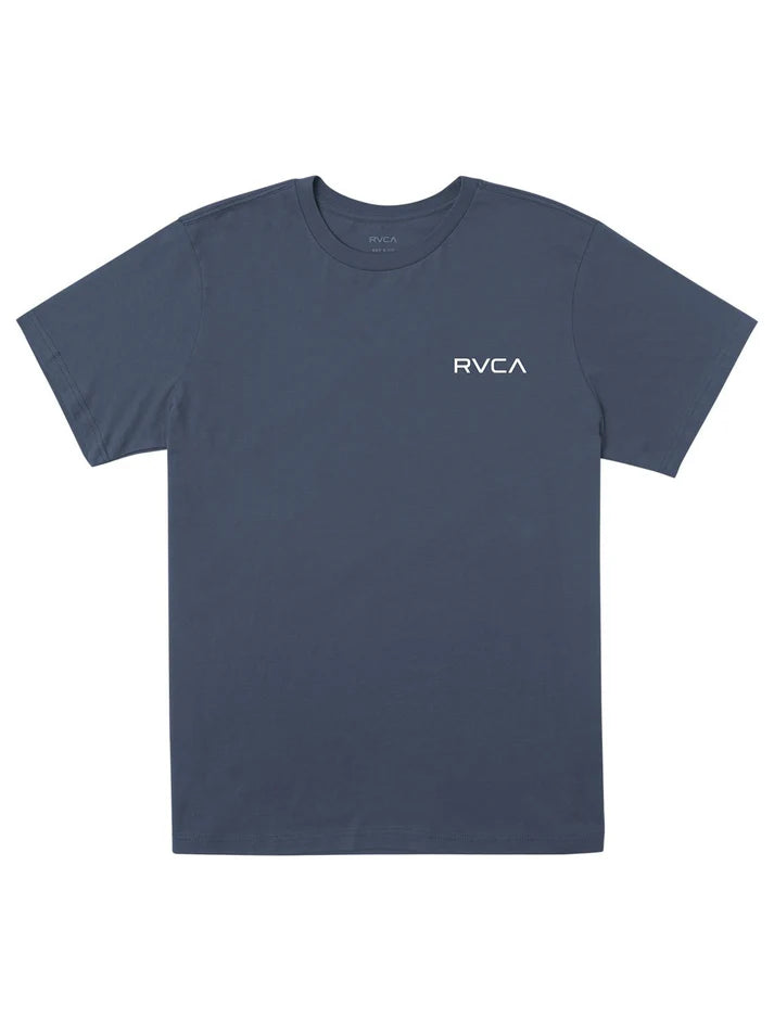 Small RVCA Essentials SS Tee in Petrol Blue