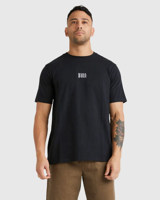 Stacked SS Tee in Black