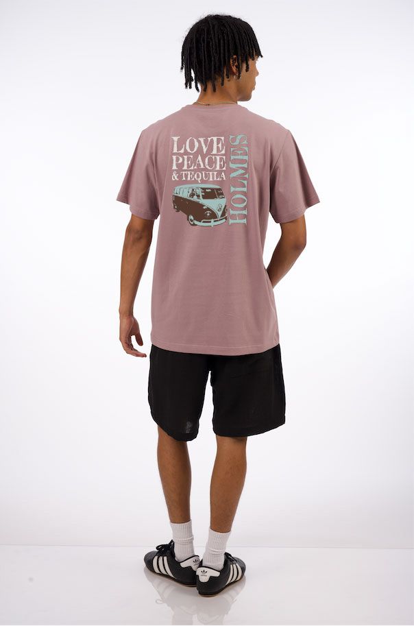 Love & Tequila SS Tee in Purple Chalk