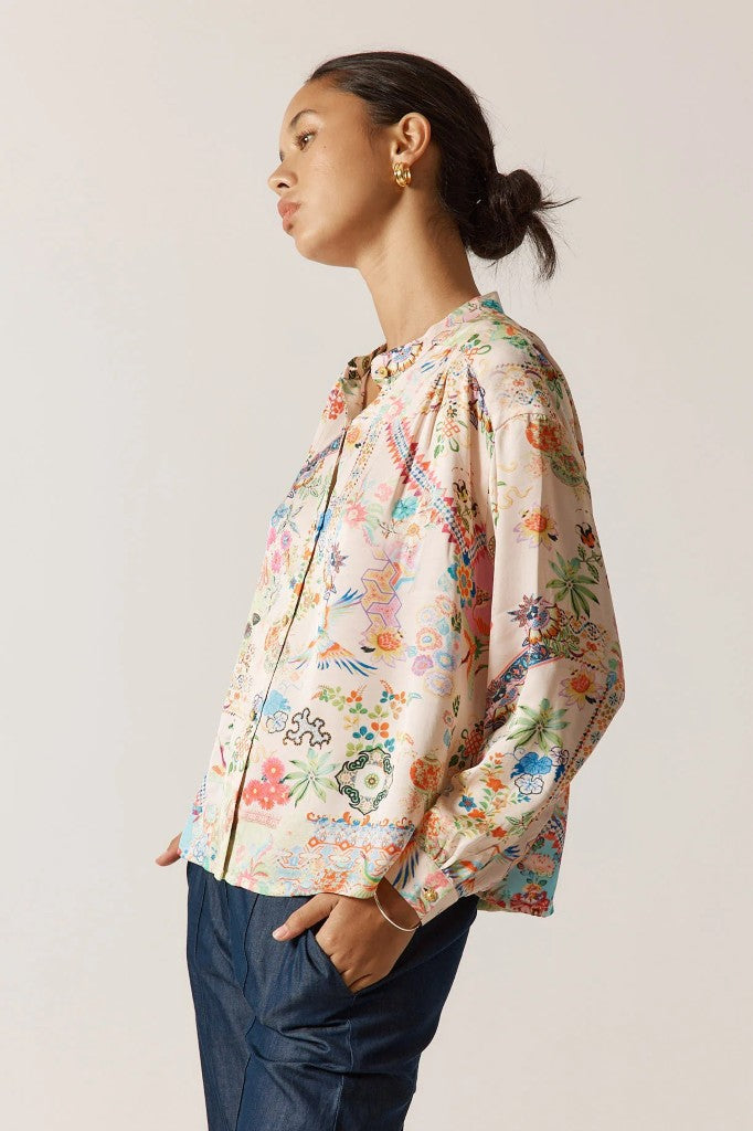 Lala Shirt in Pink Floral