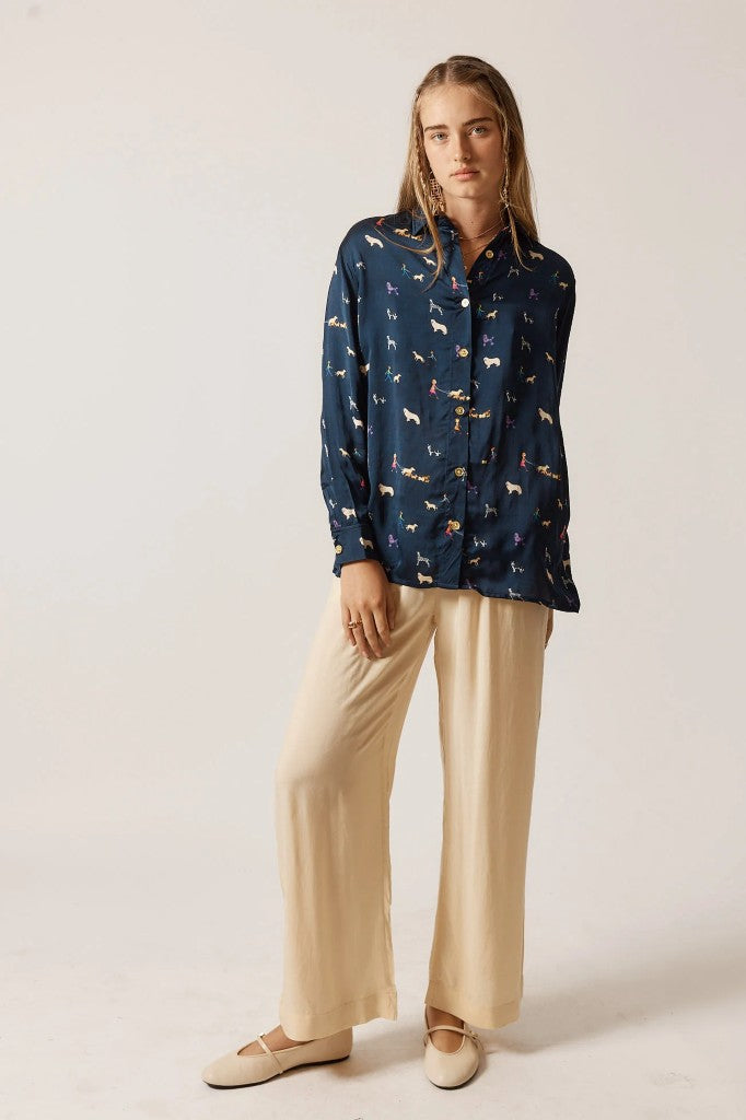 Puppy Love Shirt in Navy