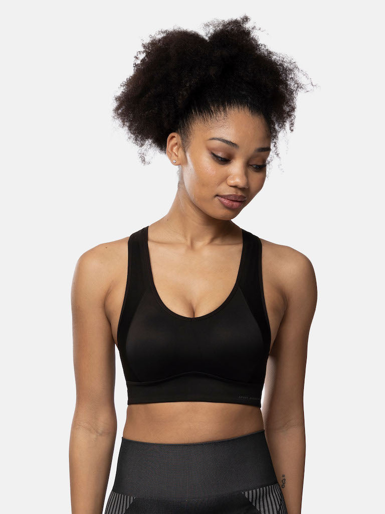 Light Padded Sports Bra in Black