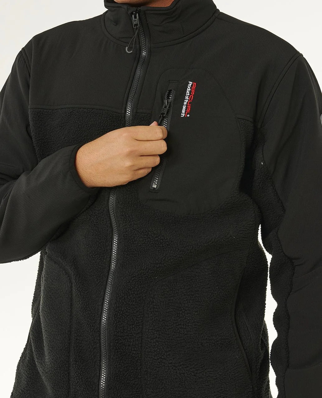 Anti Series Search Zip Crew Jacket in Black