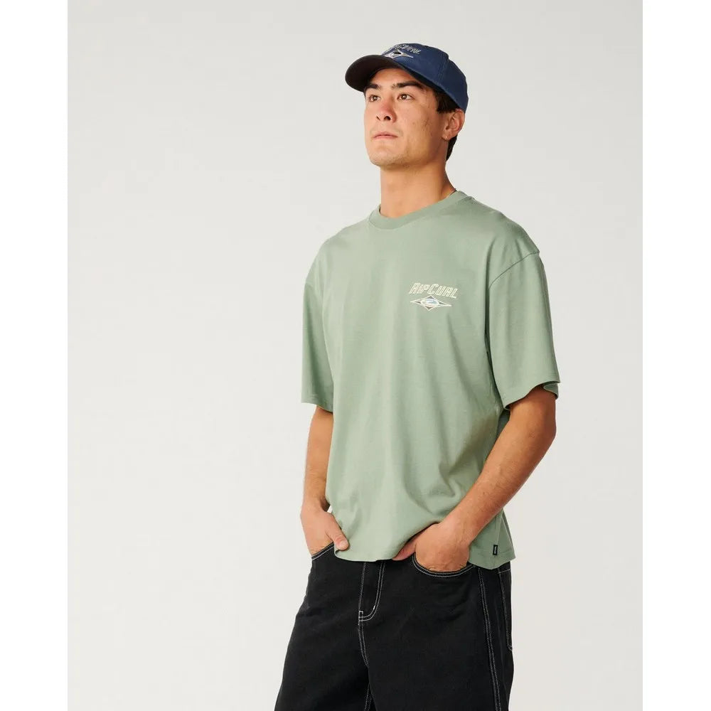 Heritage Icon Oversized Tee in Sage