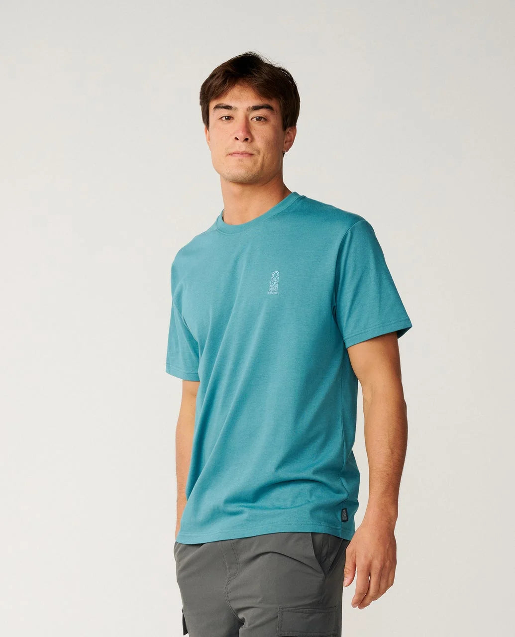S-Series Vapor Cool Embroidered Tee in Dusty Jade