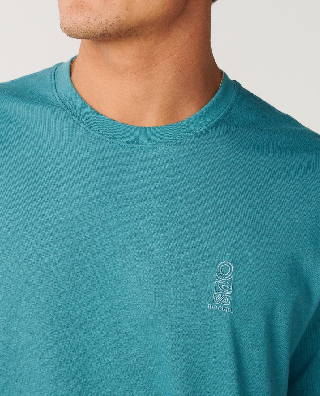 S-Series Vapor Cool Embroidered Tee in Dusty Jade