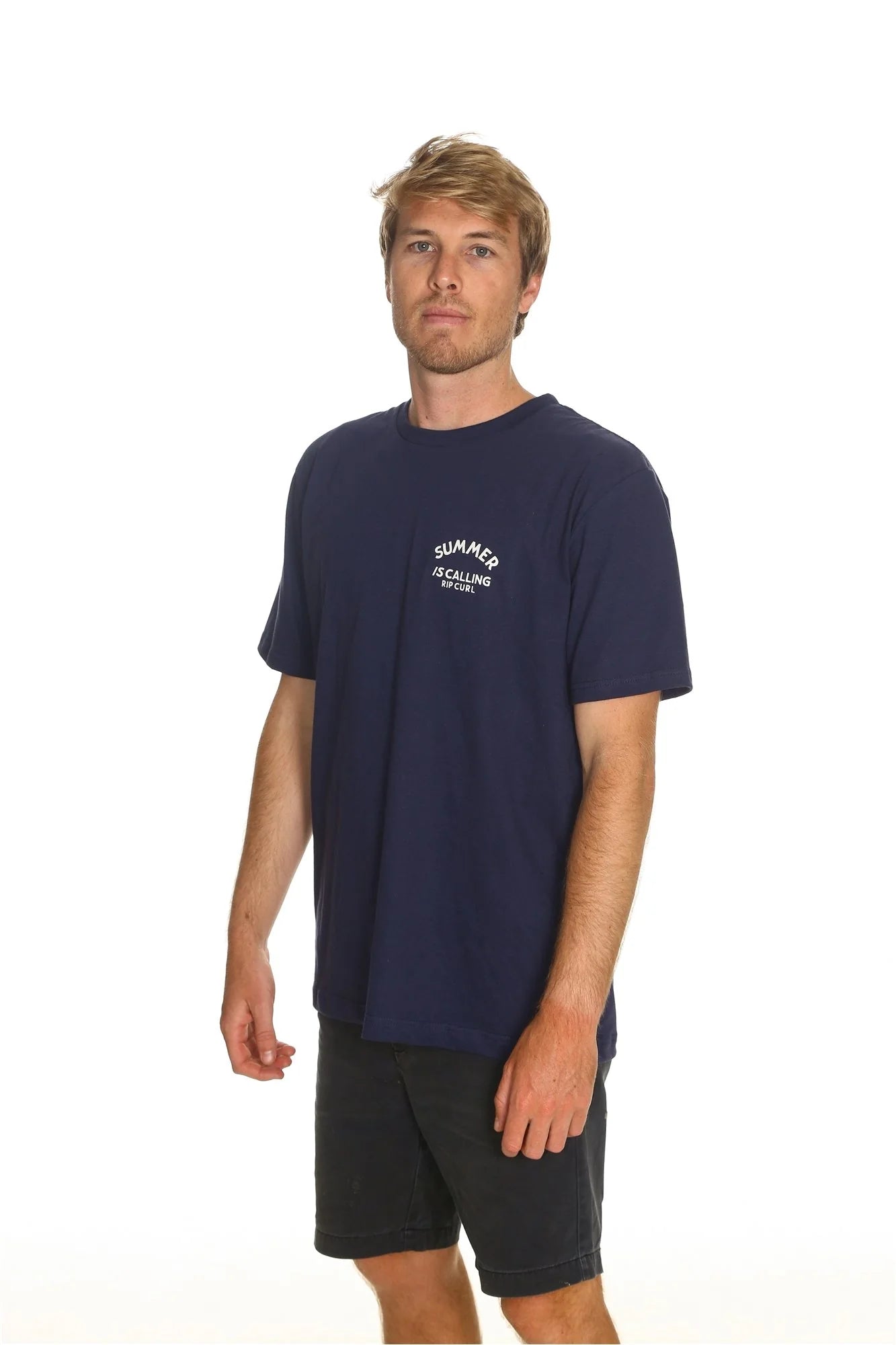Summer Is Calling Tee in Navy