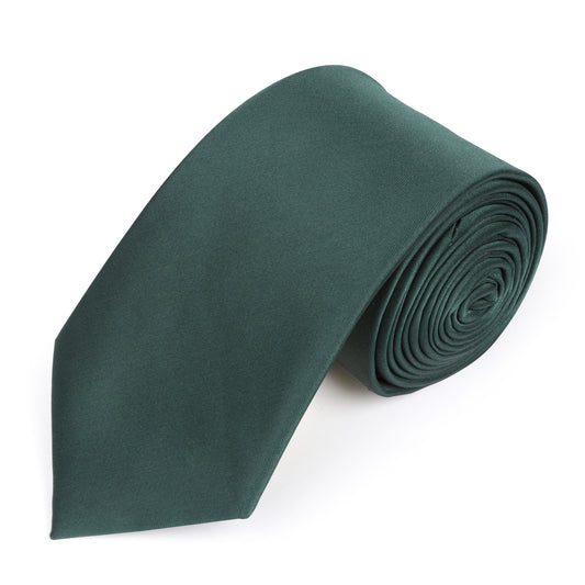 Classic Plain Tie in Bottle Green