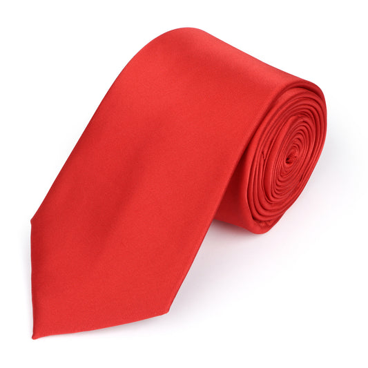 Classic Plain Tie in Ferrari Red