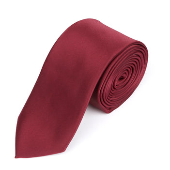 Classic Skinny Tie in Burgundy