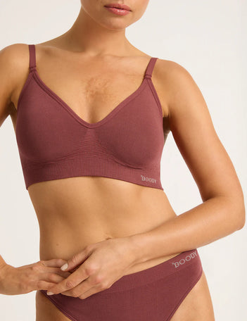 Wireless T-Shirt Bra in Rosewood