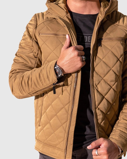 Saxon Quilted Jacket in Caramel