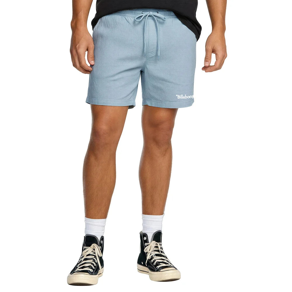 Quiver Linen Shorts in Dusty Blue
