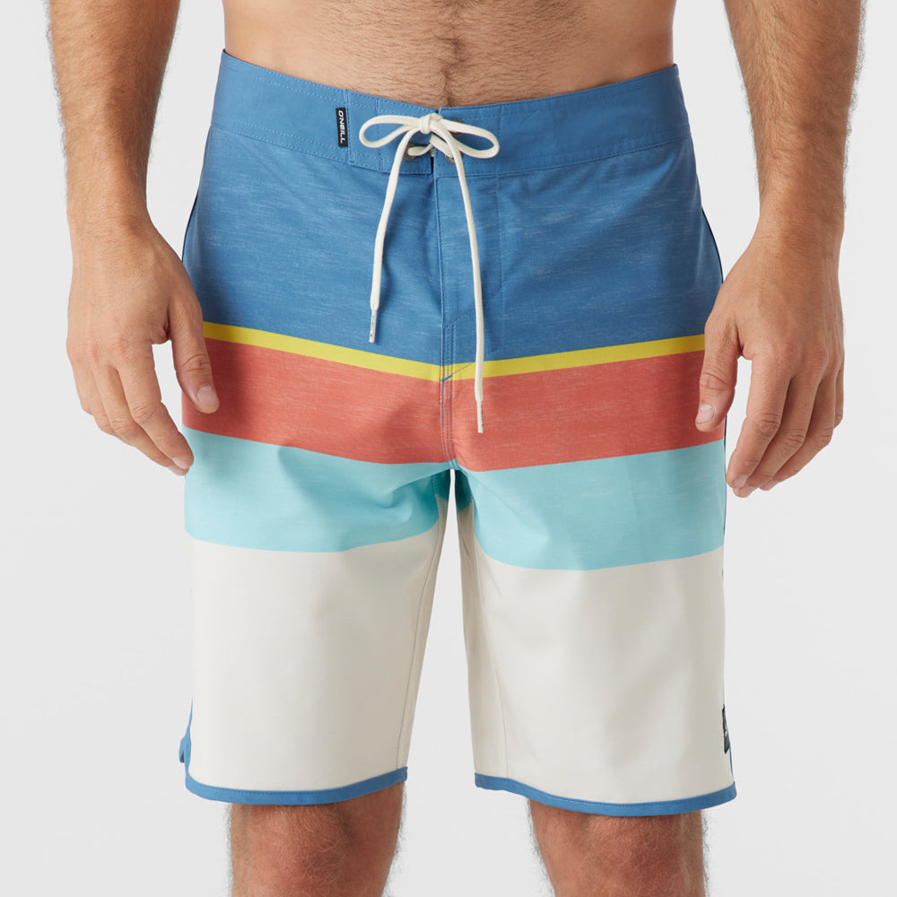 Lennox Scallop 19" Boardshort in Copen Blue