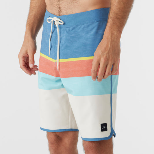 Lennox Scallop 19" Boardshort in Copen Blue