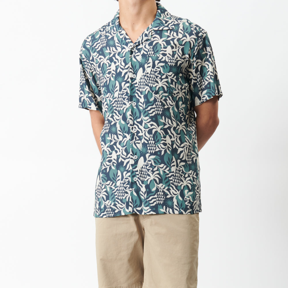 Oasis SS Woven Shirt in Midnight Navy