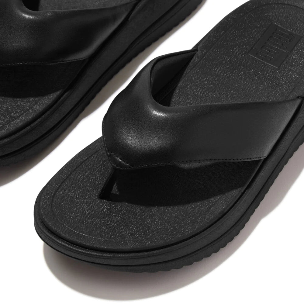 Lulu Surff Leather Black Sandal