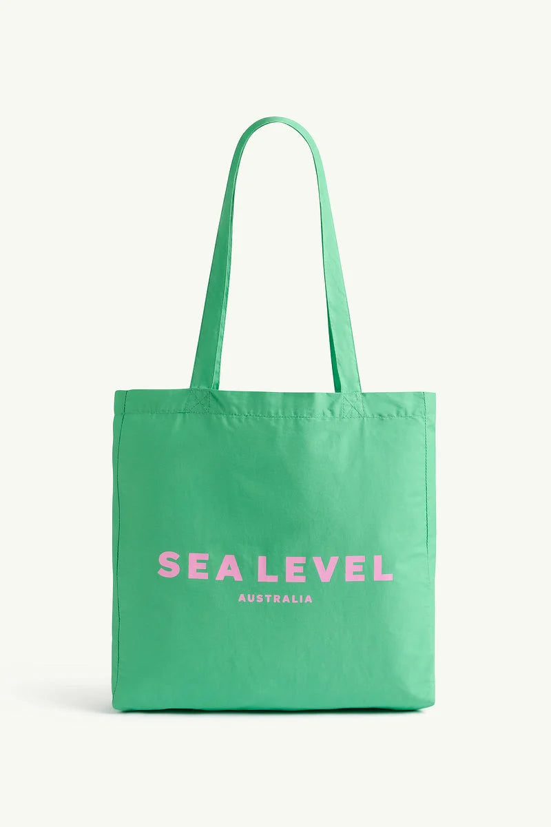 Cotton Logo Beach Tote in Kelly Green