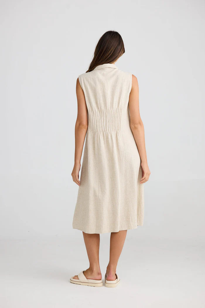 Florentine Dress in Natural Jacquard