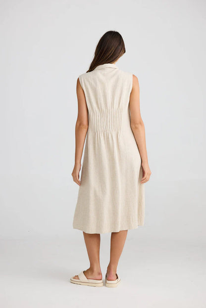 Florentine Dress in Natural Jacquard