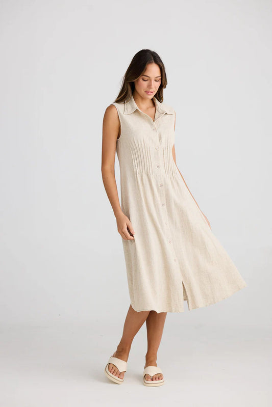 Florentine Dress in Natural Jacquard