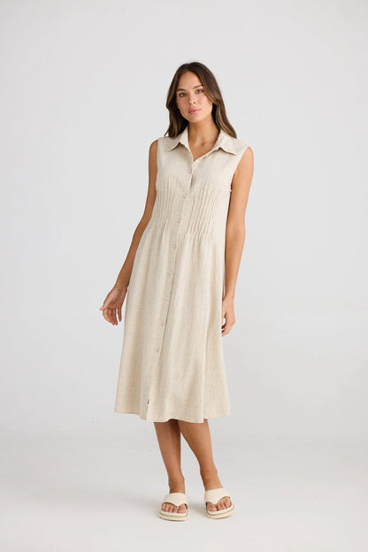 Florentine Dress in Natural Jacquard