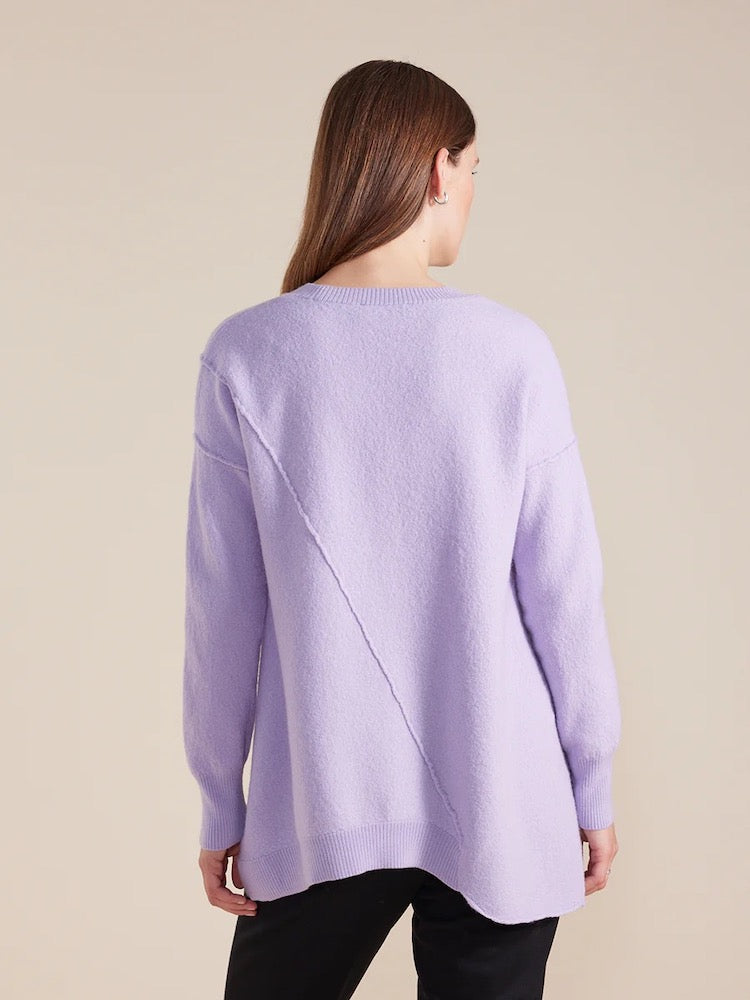 Pure Boiled Wool Sweater in Lilac