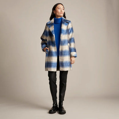 Tuck Detail Rib Knit Sweater in Azure