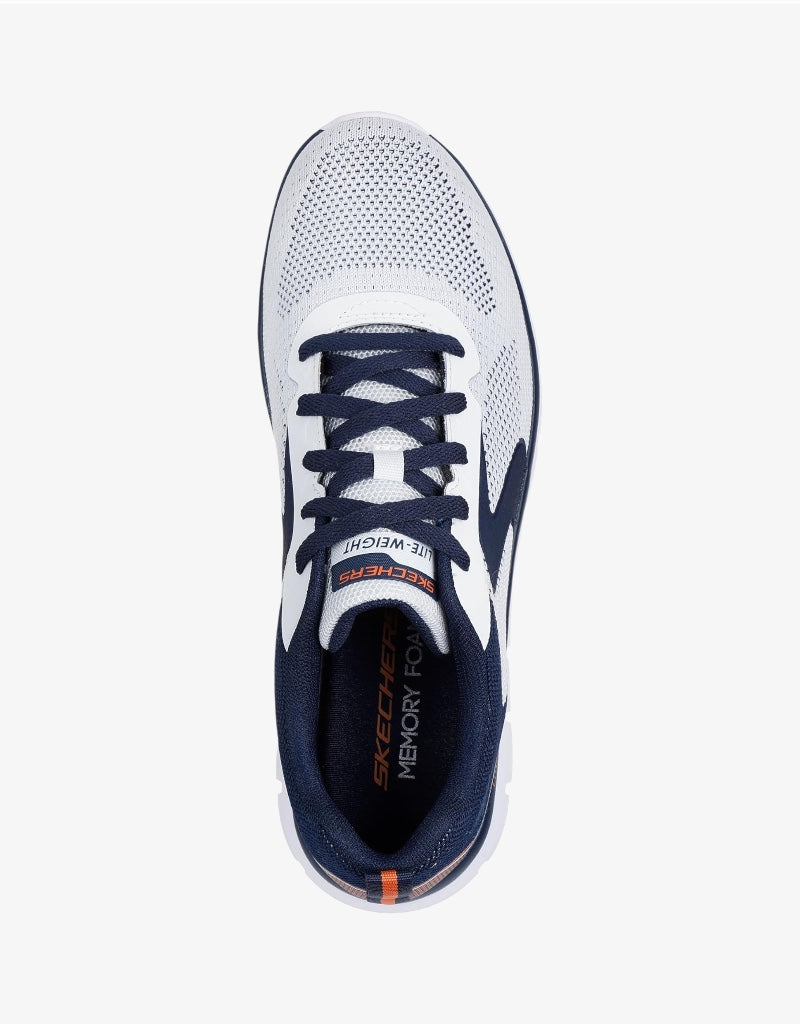 Mens Track Trainer in White / Navy