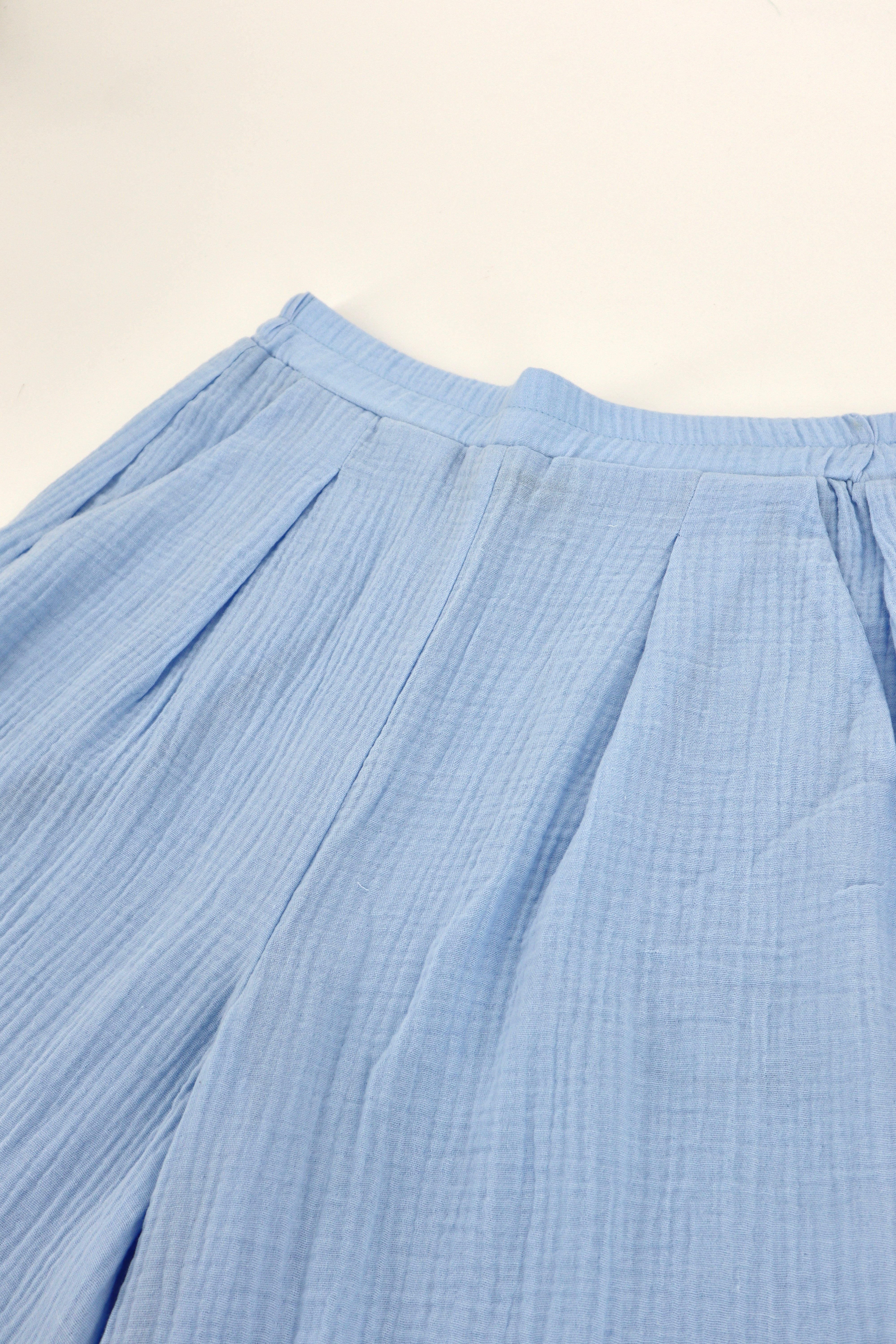 Alessia Classic Cotton Shorts in Sky Blue