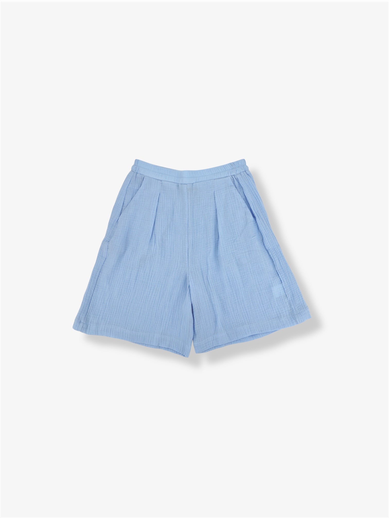 Alessia Classic Cotton Shorts in Sky Blue