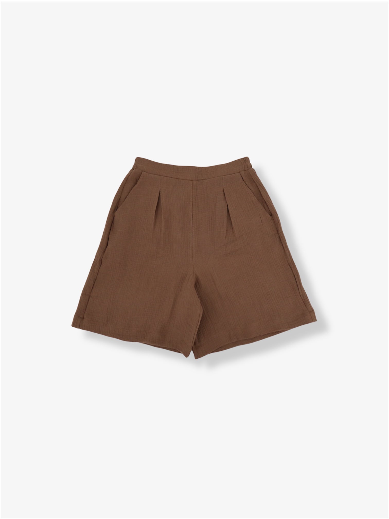 Alessia Classic Cotton Shorts in Chocolate