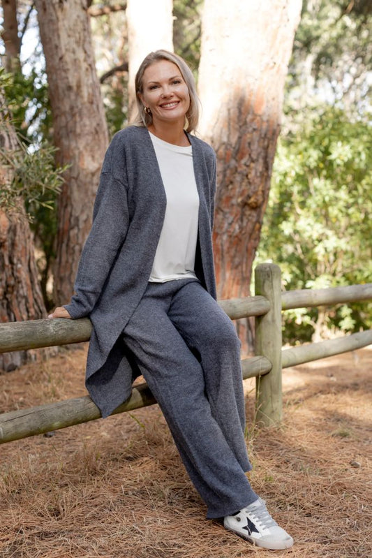 Assisi Knit Pant in Charcoal