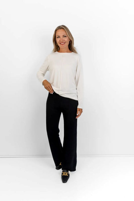 Assisi Knit Pant in Black