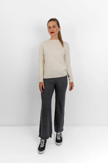 Assisi Knit Pant in Charcoal