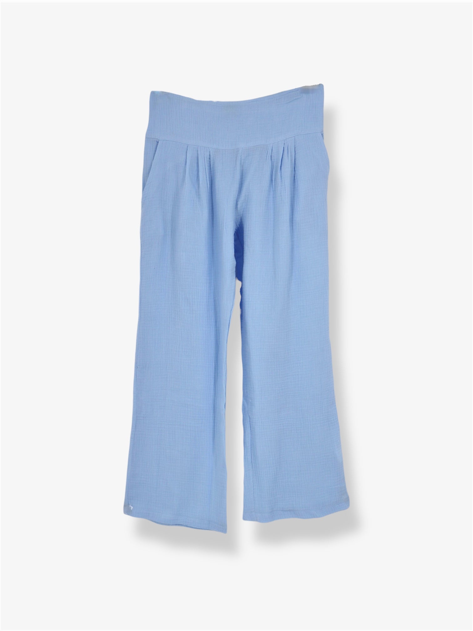Belle Classic Cotton Pants in Sky Blue
