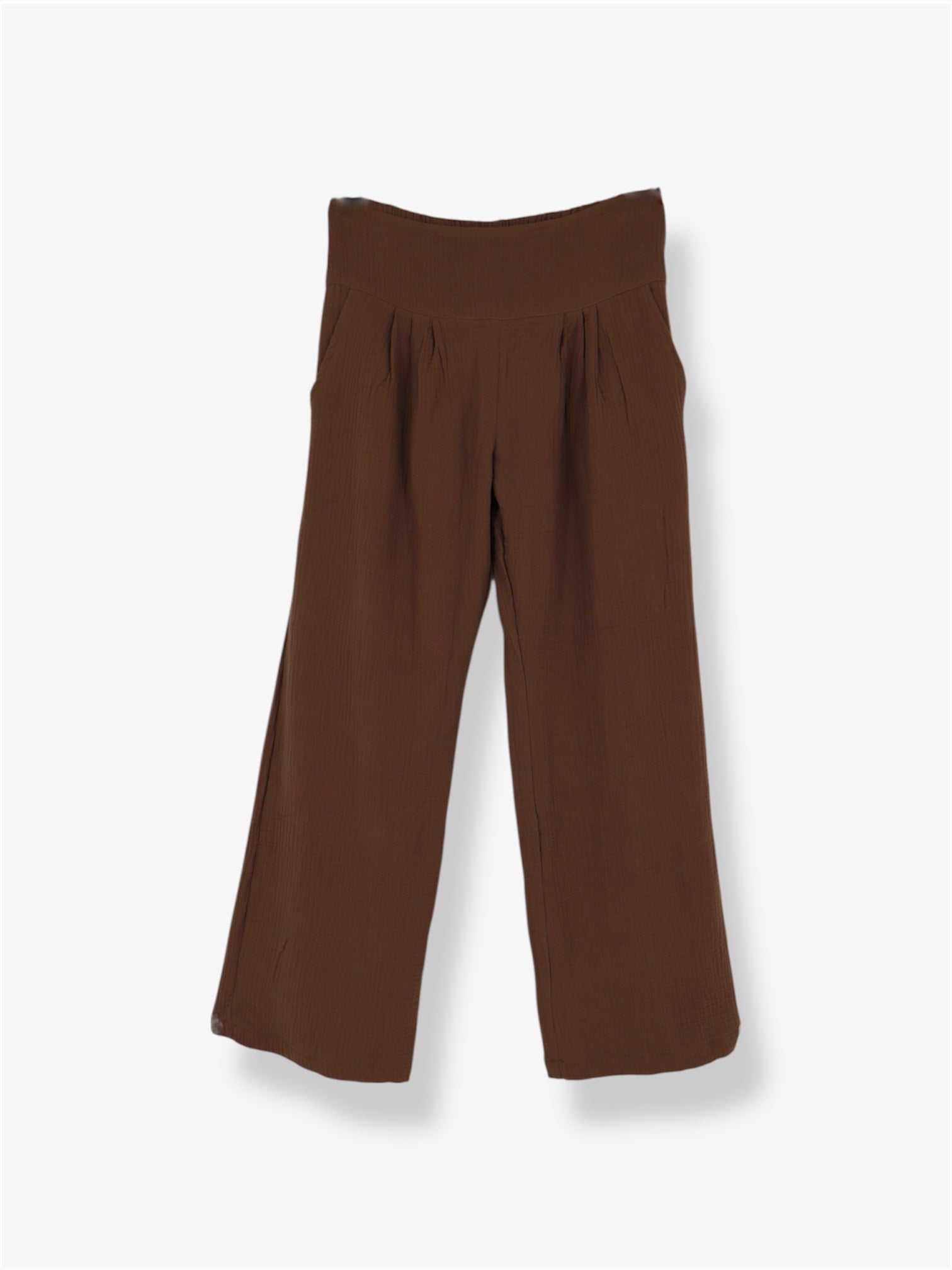 Belle Classic Cotton Pants in Chocolate