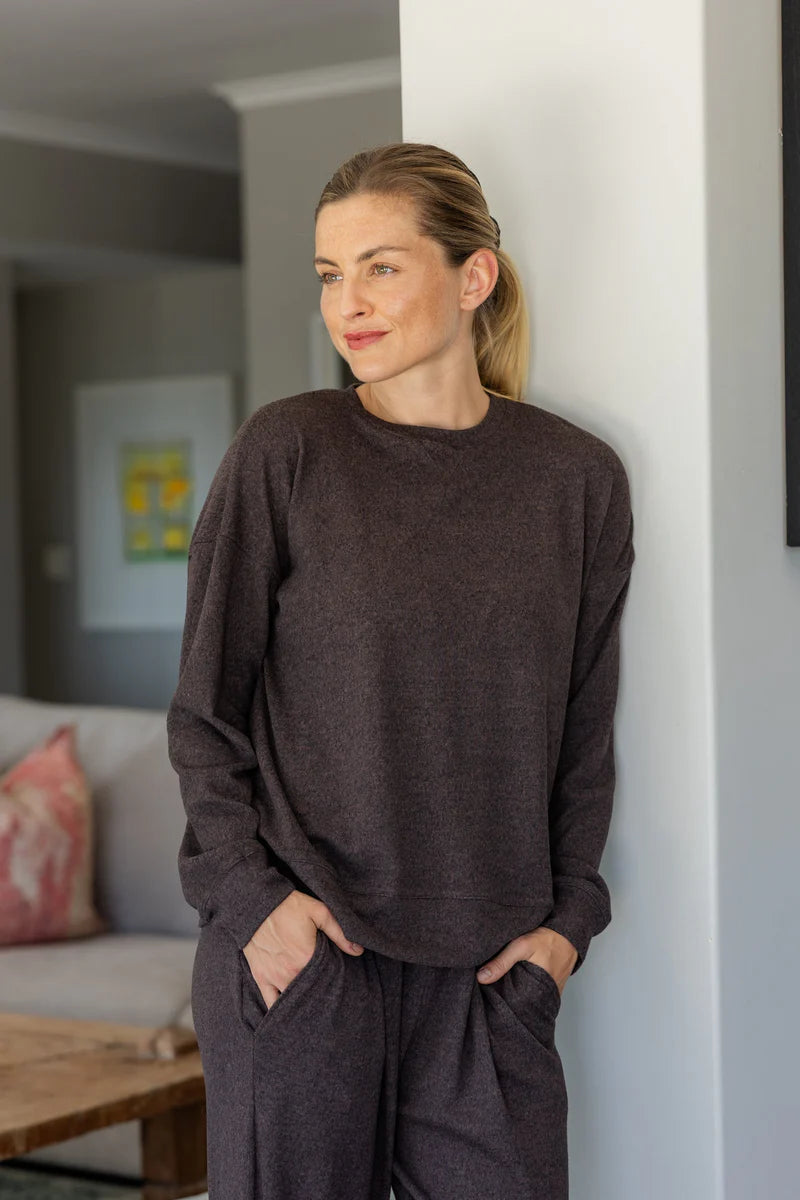 Julita Cuff Styled Top in Chocolate