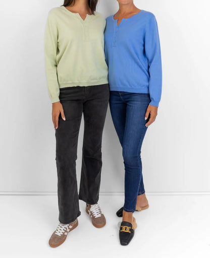 La Spezia Grandpa Knit in Cornflower Blue