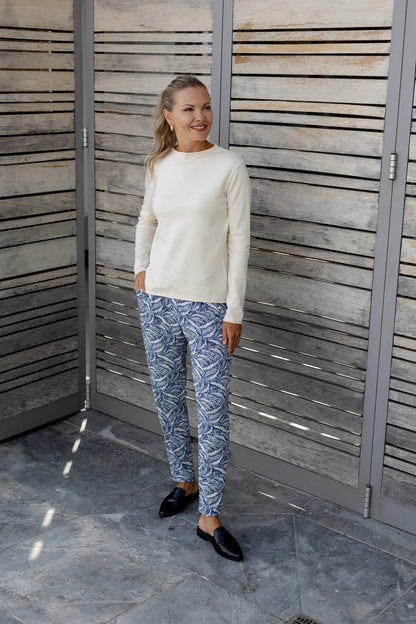 Milan Classic Funnel Neck Long Sleeve in Cream