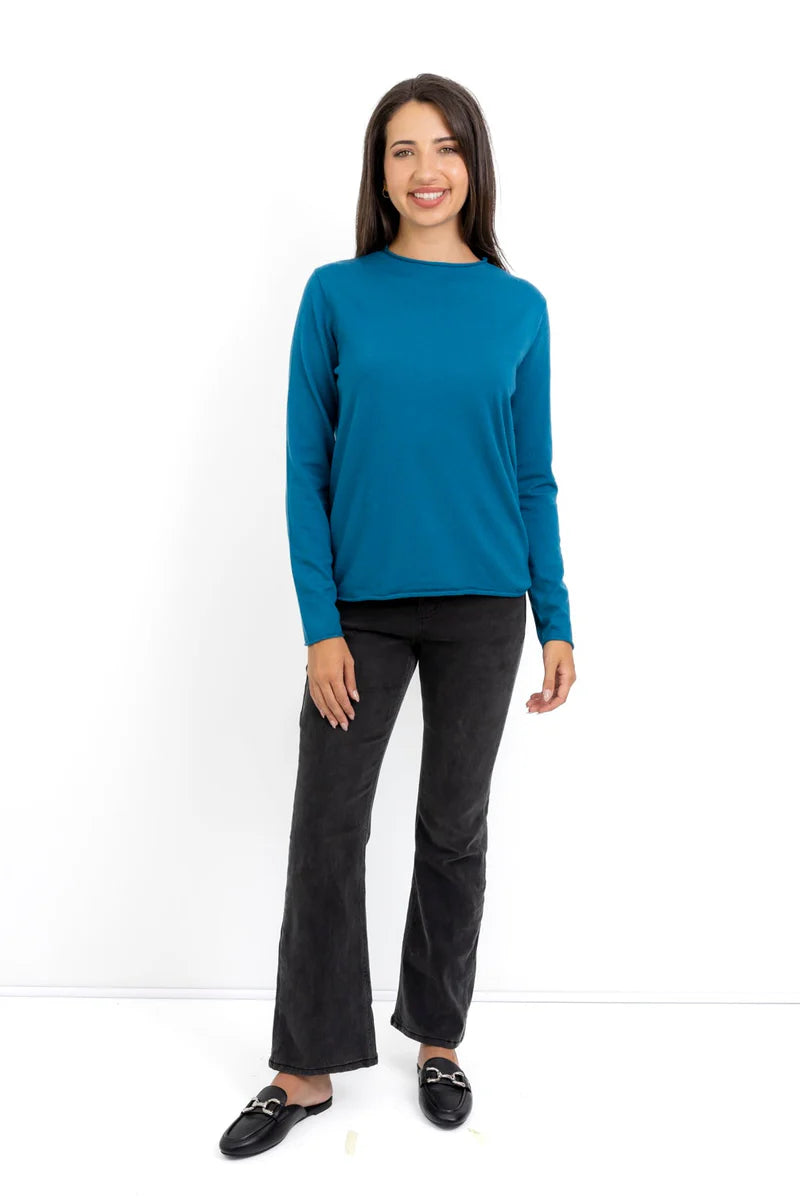 Milan Classic Funnel Neck in Teal