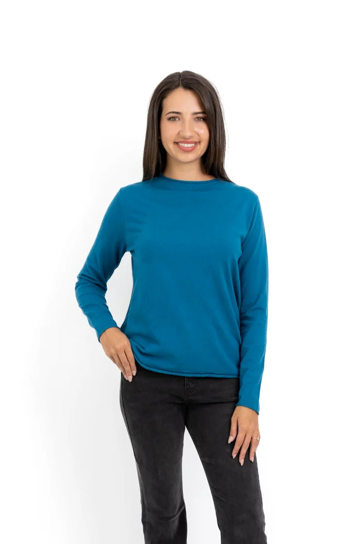 Milan Classic Funnel Neck in Teal