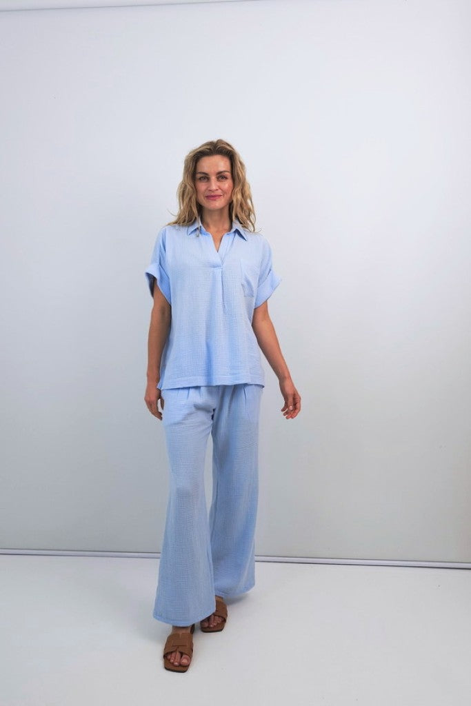 Mirra Cotton Relaxed Boyfriend Shirt