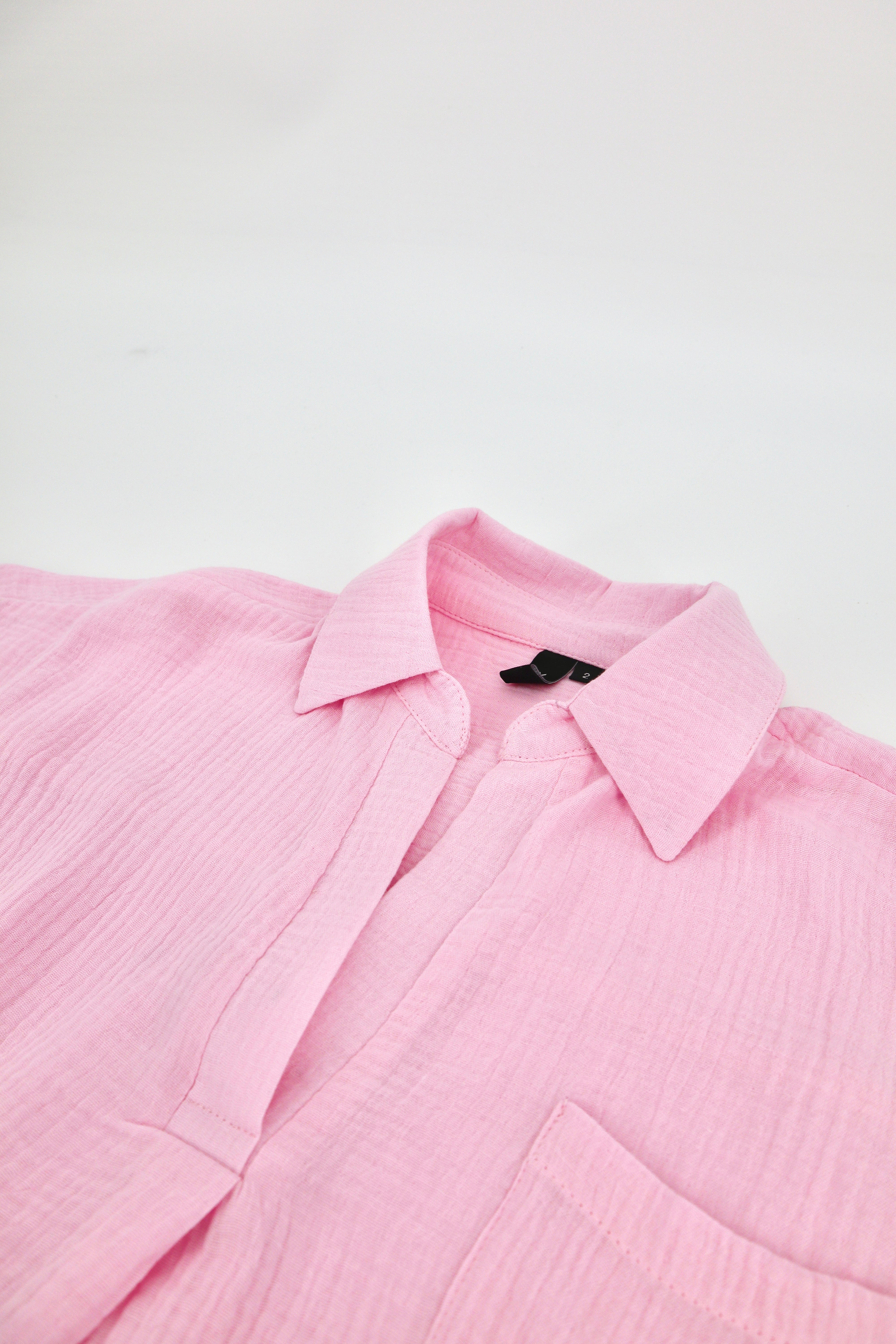Mirra Cotton Relaxed Boyfriend Shirt in Pink